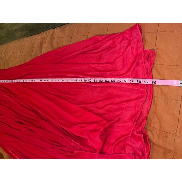 Alex Evenings Fuchsia Pleated V-Neck Sleeveless Gownt Dress Women Size 14W - Picture 7 of 7